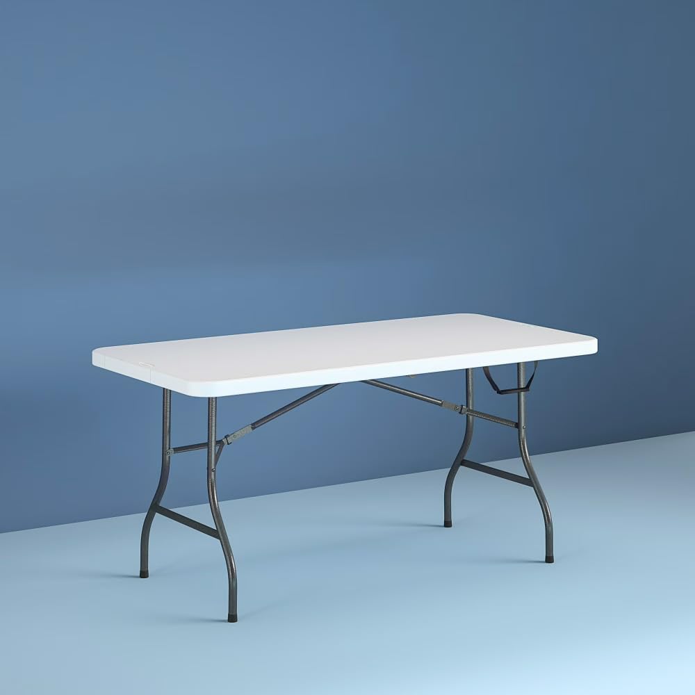 6 Foot Folding Table White Speckle Q19876