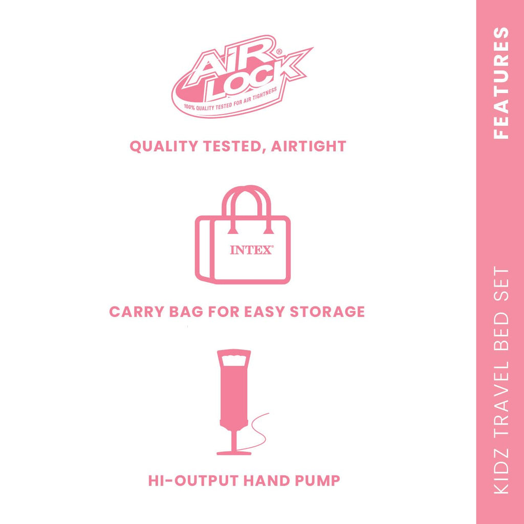 Inflatable Travel Bed Set with Hand Pump and Carry Bag G968