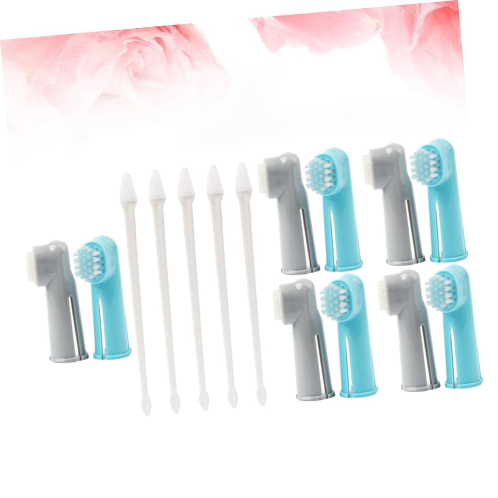 15 Pc Dual-Headed and Finger Pet Toothbrushes Q4800