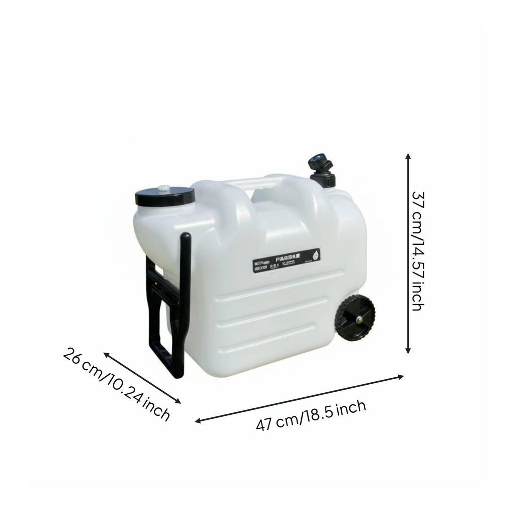 Black Portable Water Container with Faucet and Wheels H5836