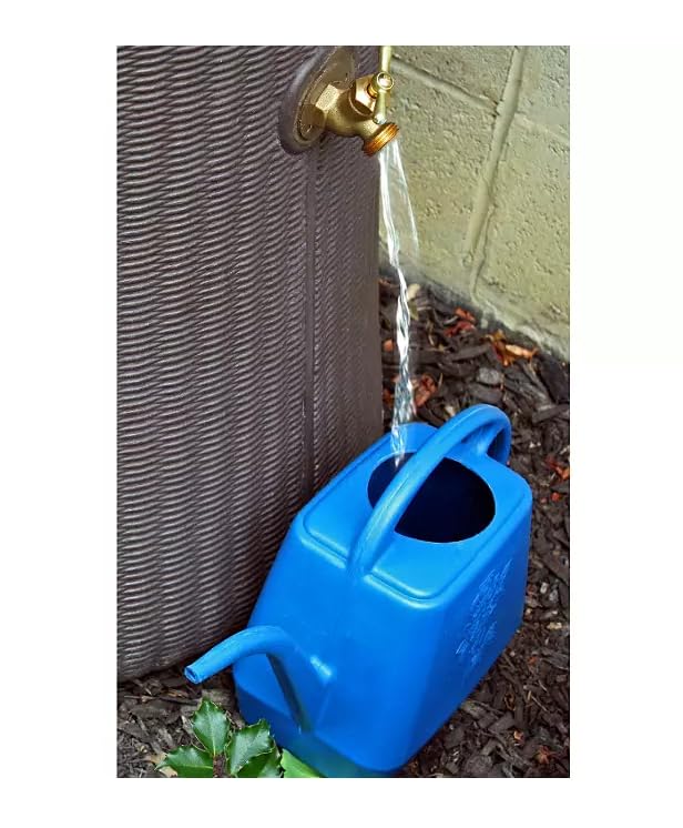 Black 50-Gallon Rain Barrel with Planter Top R477159
