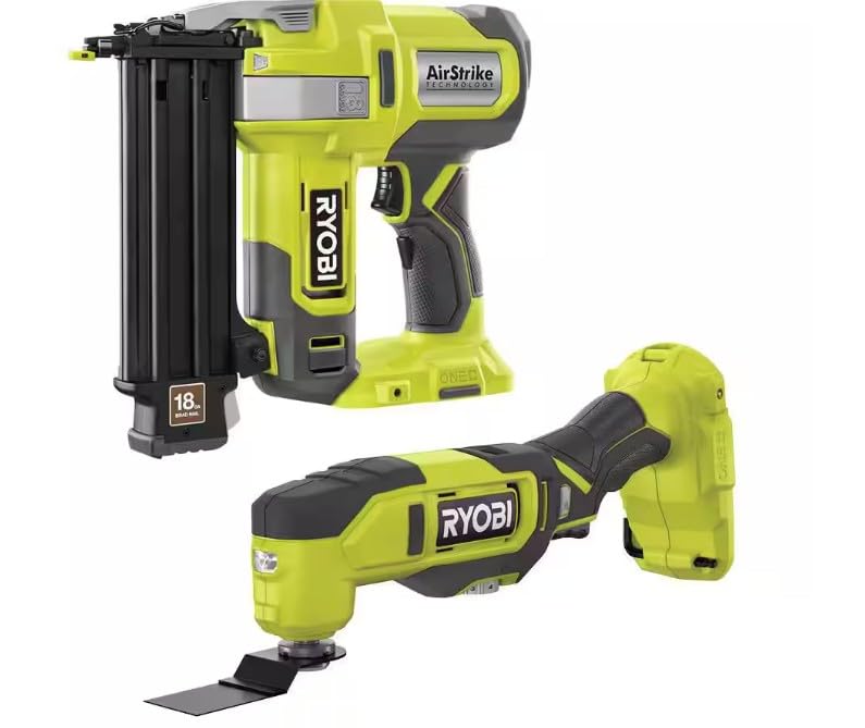18V Cordless 18-Gauge Brad Nailer and Multi-Tool Combo Kit O1508