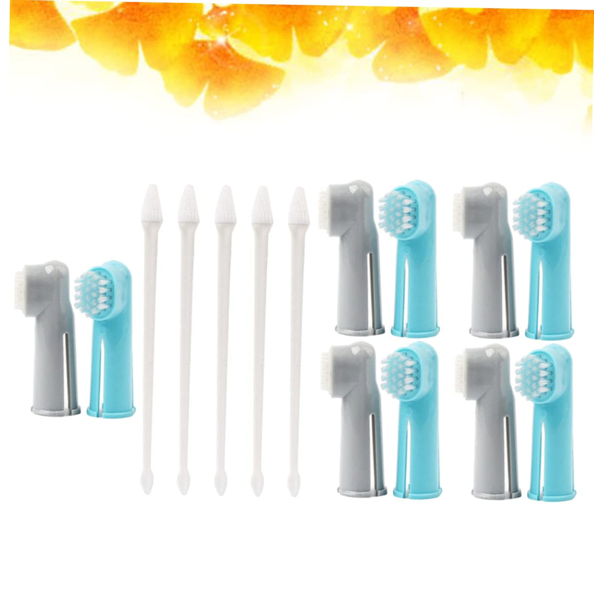 15 Pc Dual-Headed and Finger Pet Toothbrushes Q4800