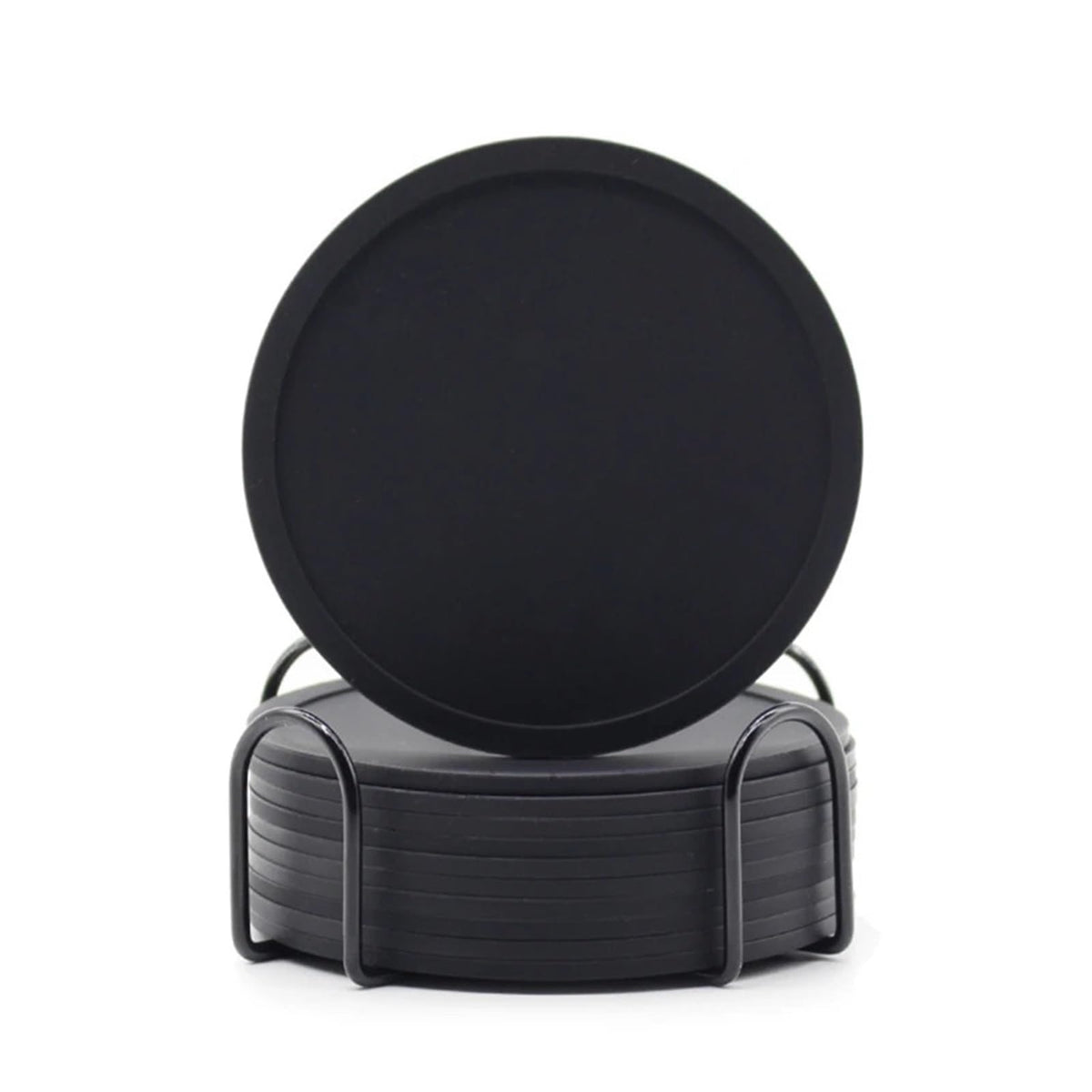 32 Pc Black Silicone Coasters Y910