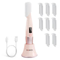 Pink Rechargeable Facial Razor with 8 Blades T766741