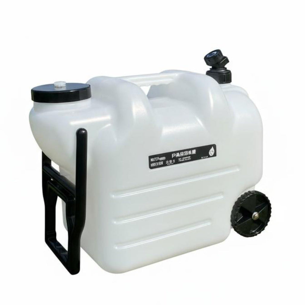 Black Portable Water Container with Faucet and Wheels H5836
