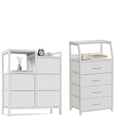 White 4 Drawer Dresser with 5 Storage Bins Z672