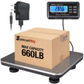 Heavy Duty Shipping Scale 660lbs Stainless Platform K93480
