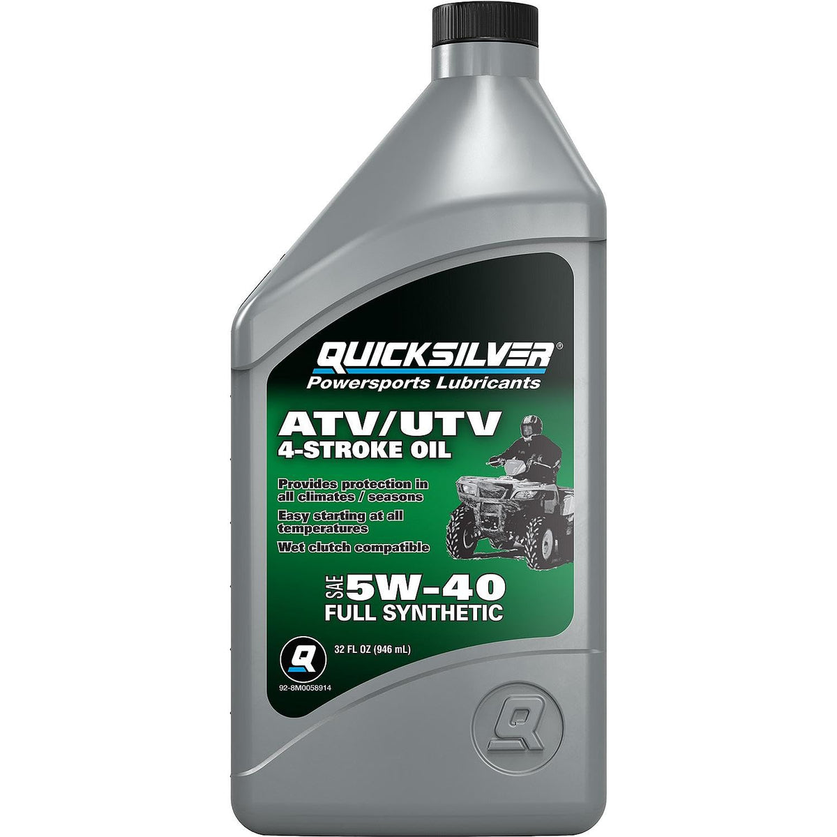 5W-40 Full Synthetic 4-Stroke ATV Engine Oil, 1 Quart C6278