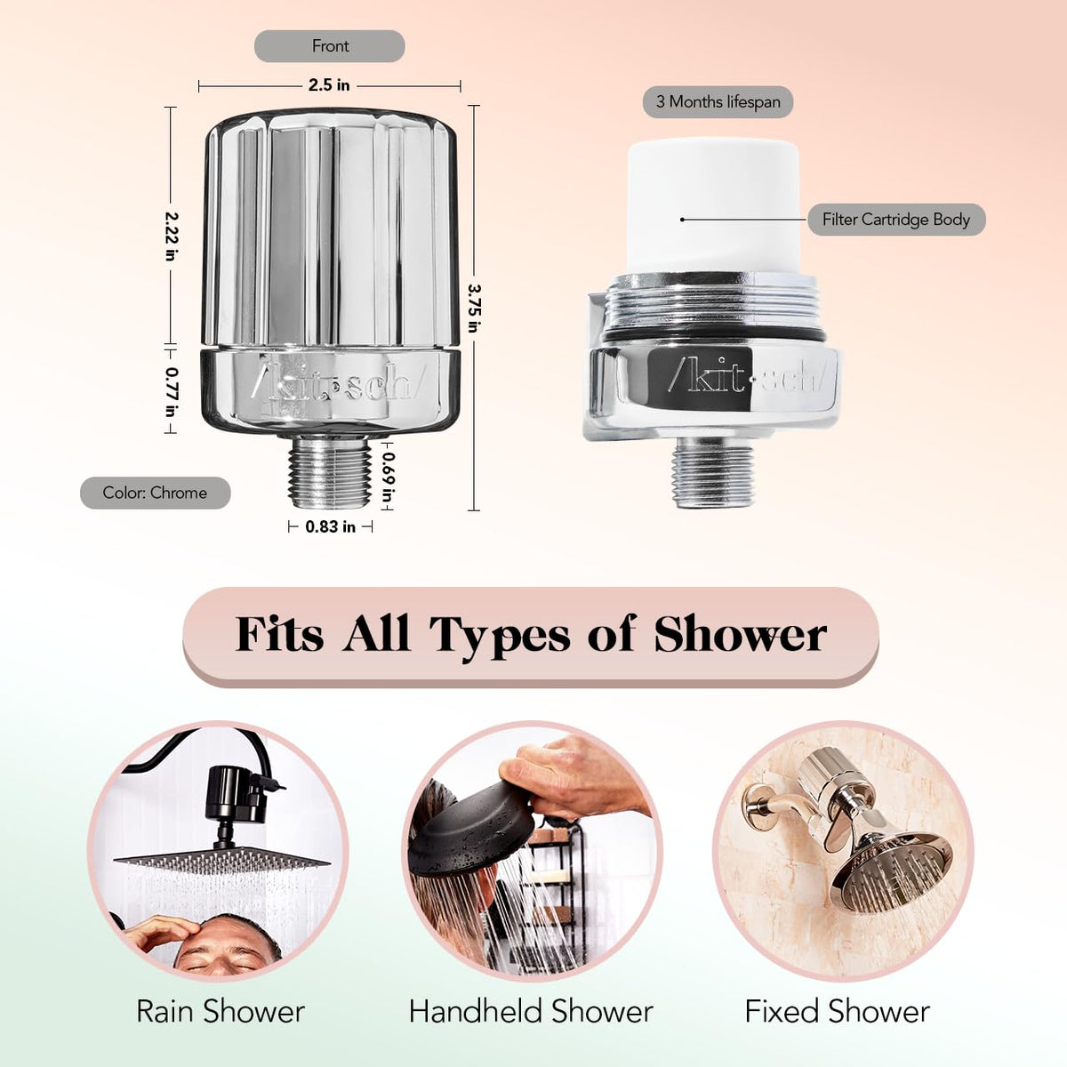 Castor Oil Shampoo + Coconut Oil Conditioner and Shower Filter Bundle K55518