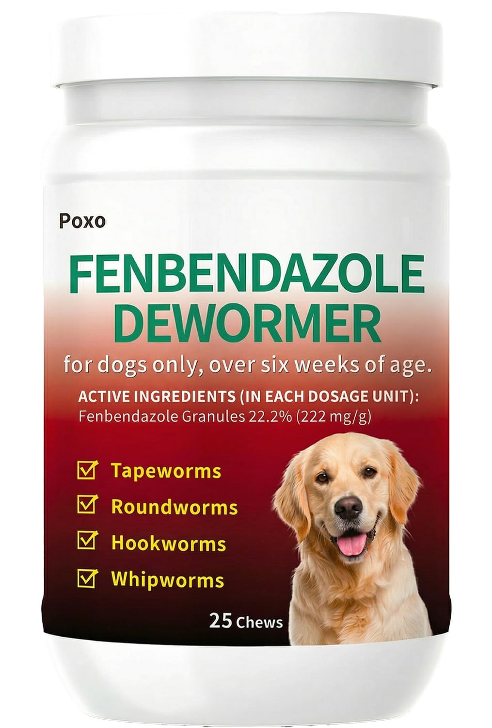 Fenbendazole Dog Dewormer 25 Chews Y598500