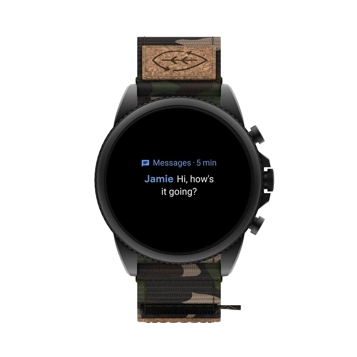 Black Stainless Steel Touchscreen Smart Watch X74855