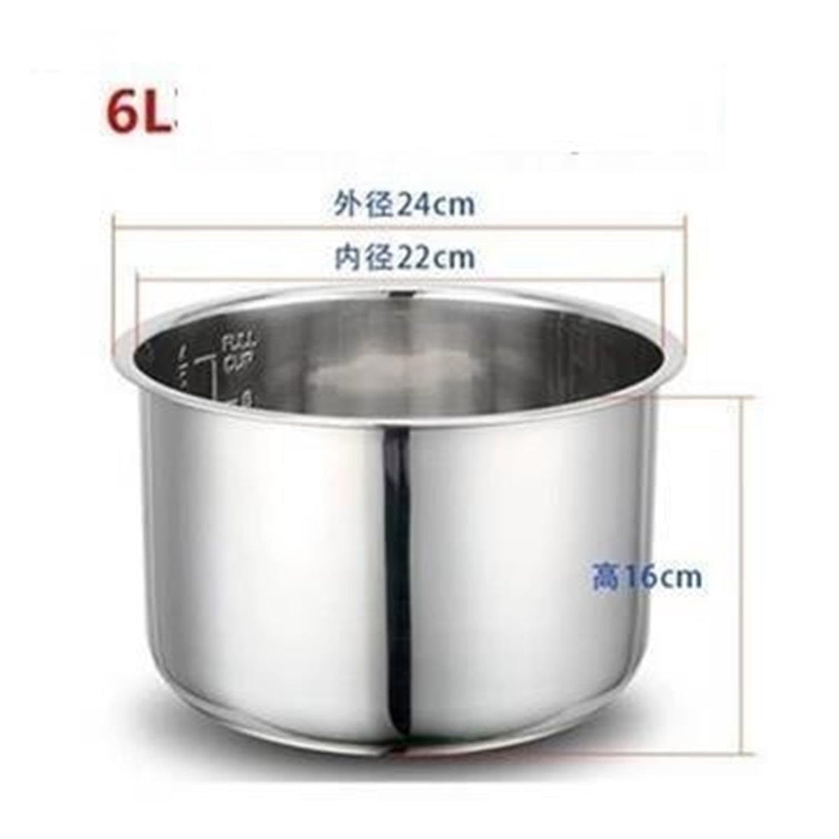 304 Stainless Steel Inner Pot for Pressure Cooker I1834