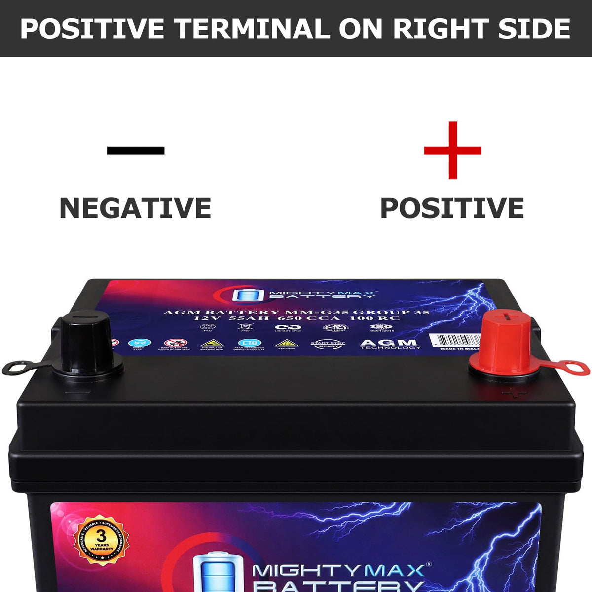 12V 55Ah AGM Replacement Battery Z860910