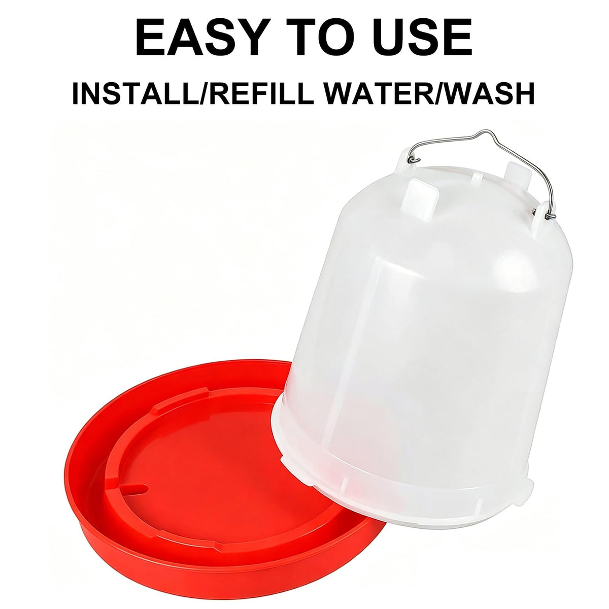 2 Pack 2 Gallon Plastic Poultry Waterer M8504