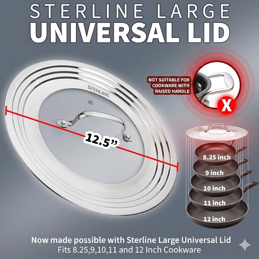 Tempered Glass Universal Lid with Steam Vent S67105
