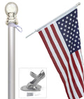 3x5 ft US Flag and 6 ft Aluminum Flag Pole Kit with Holder K70475