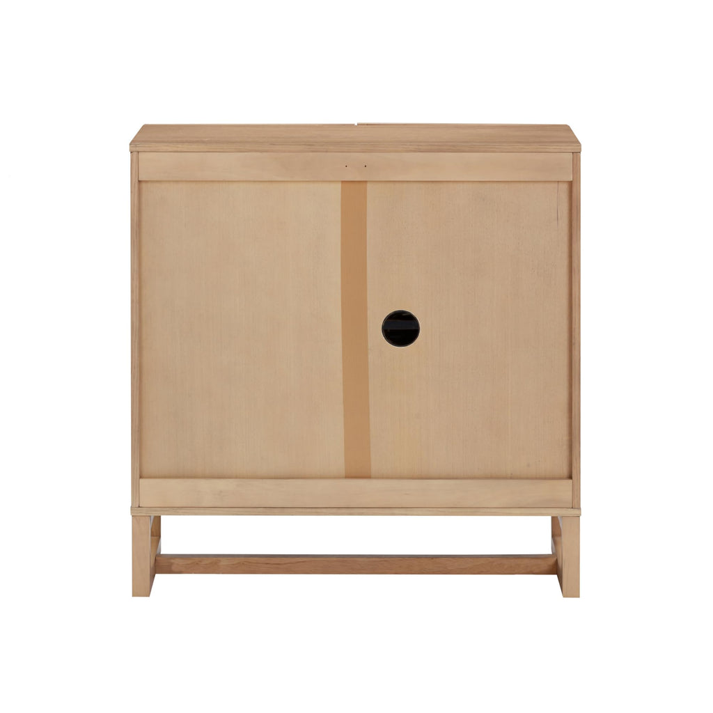 Mid-Century Modern Wood Storage Cabinet with Doors E647760