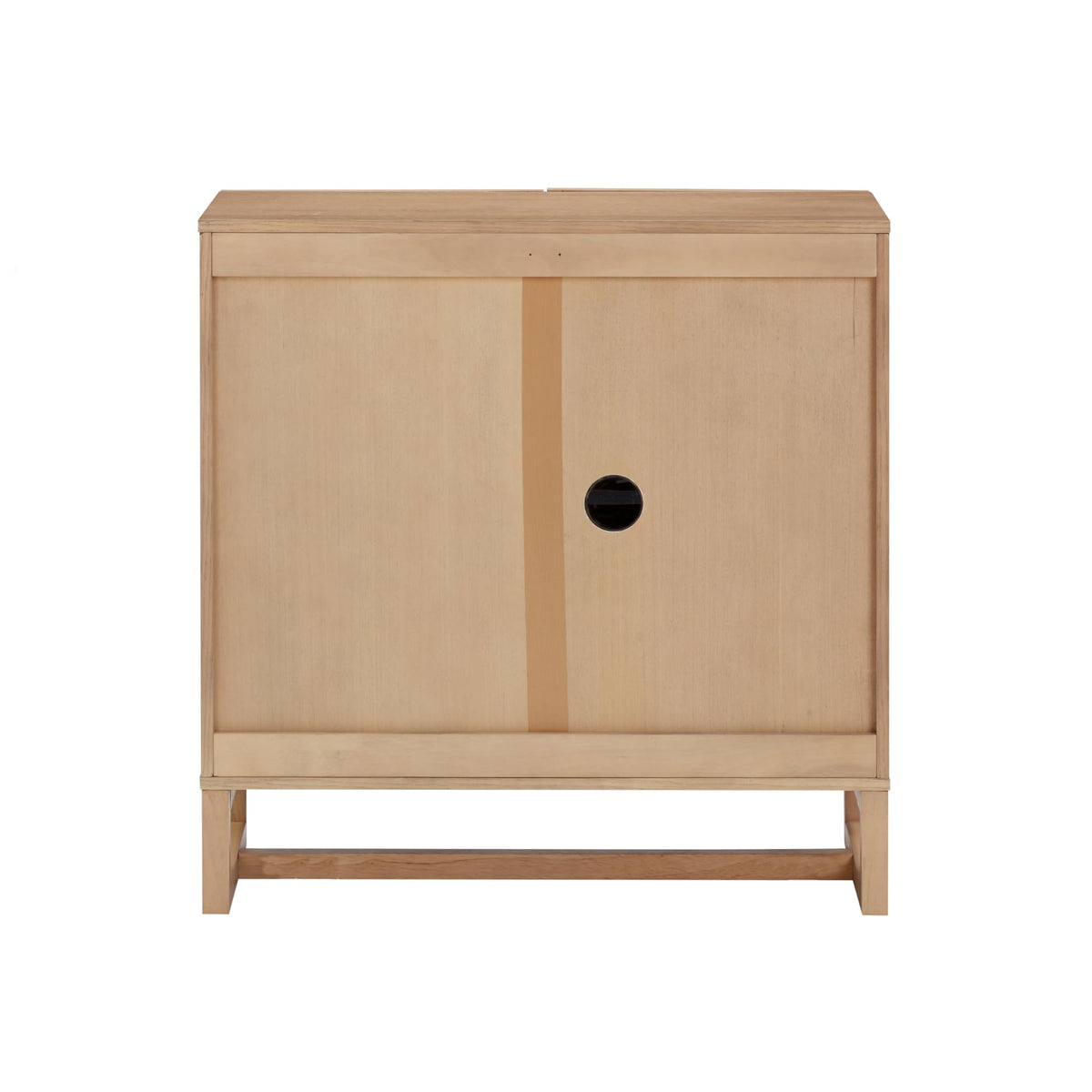 Mid-Century Modern Wood Storage Cabinet with Doors E647760