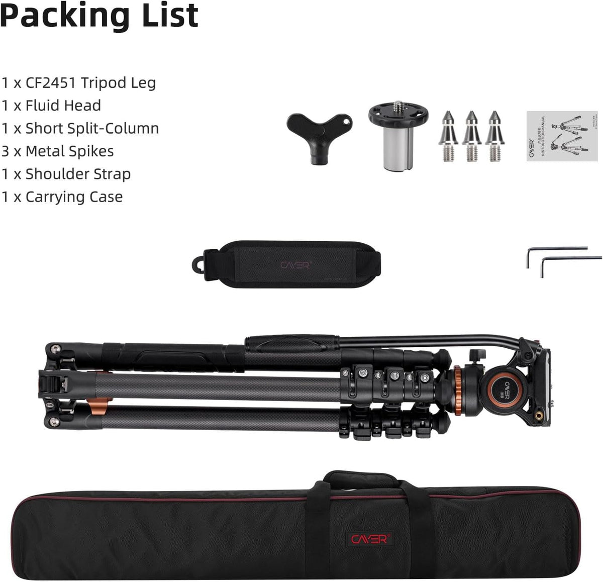 Carbon Fiber 4-Section Tripod R76644