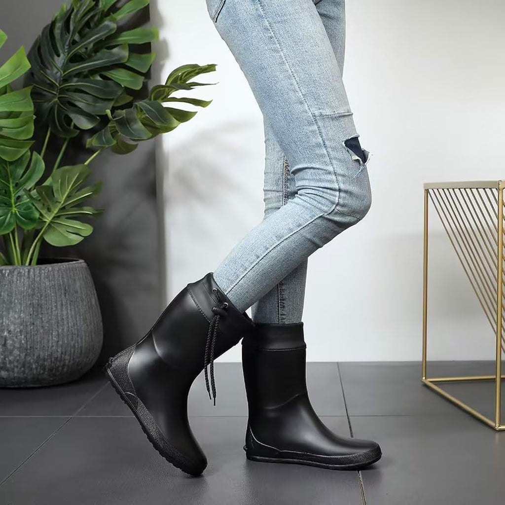 Women's Mid Calf Rain Boots V493461