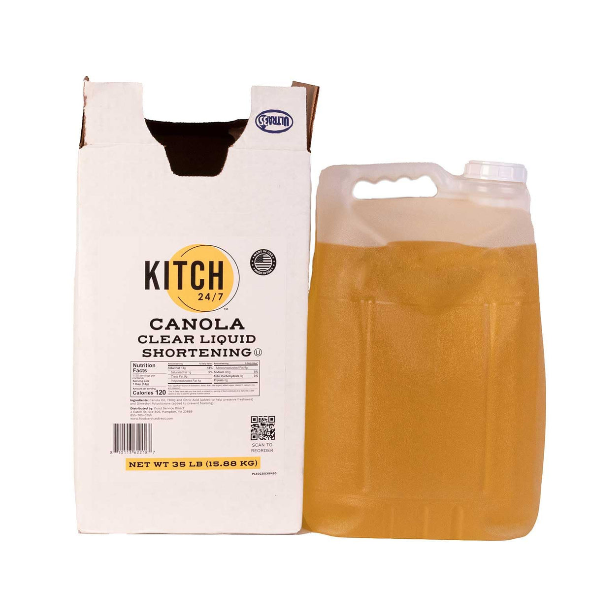 Canola Clear Liquid Shortening 35 lb Bulk P3653