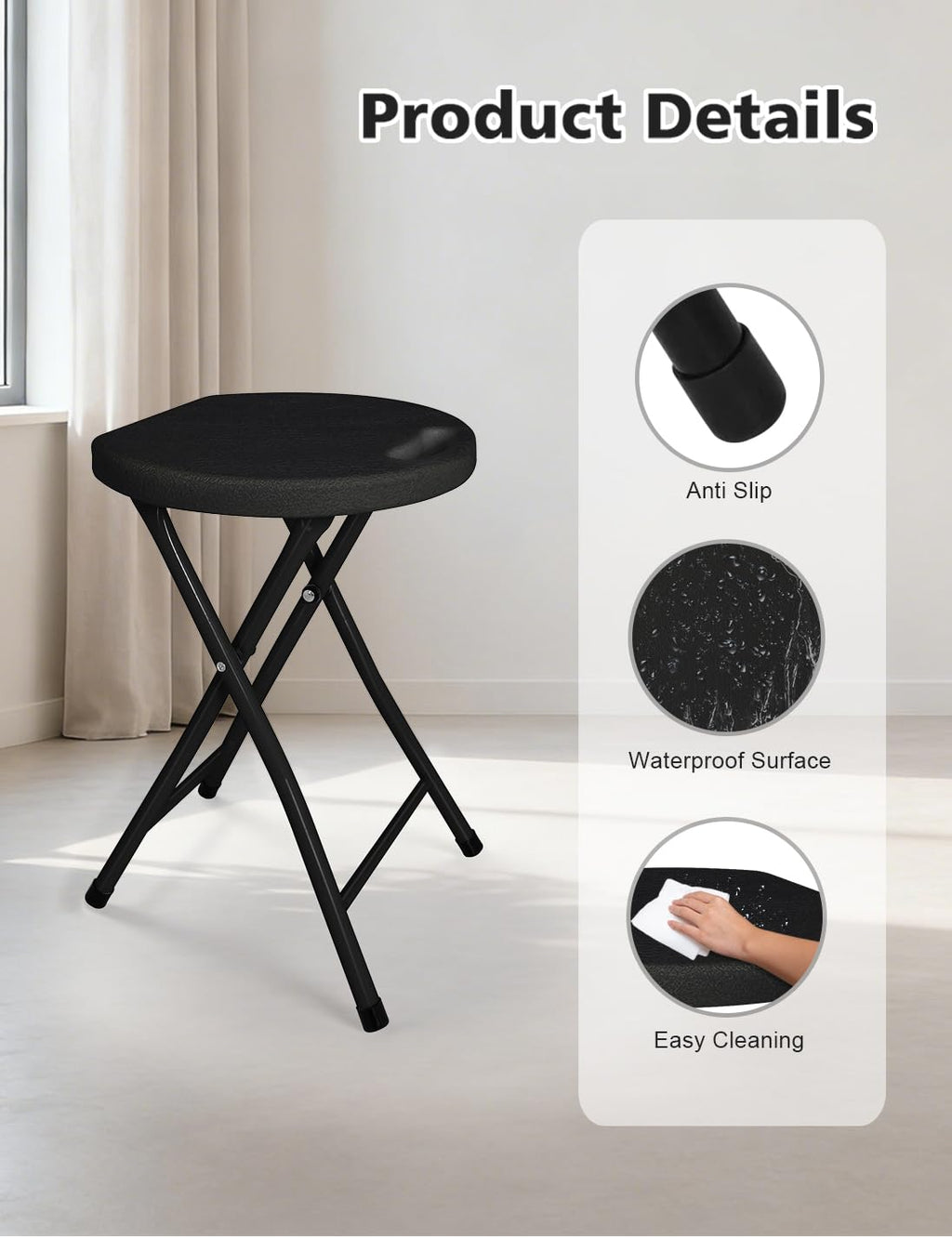18 Inch Folding Stool with Handle L86113
