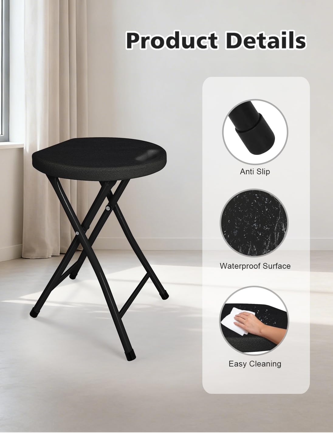18 Inch Folding Stool with Handle L86113