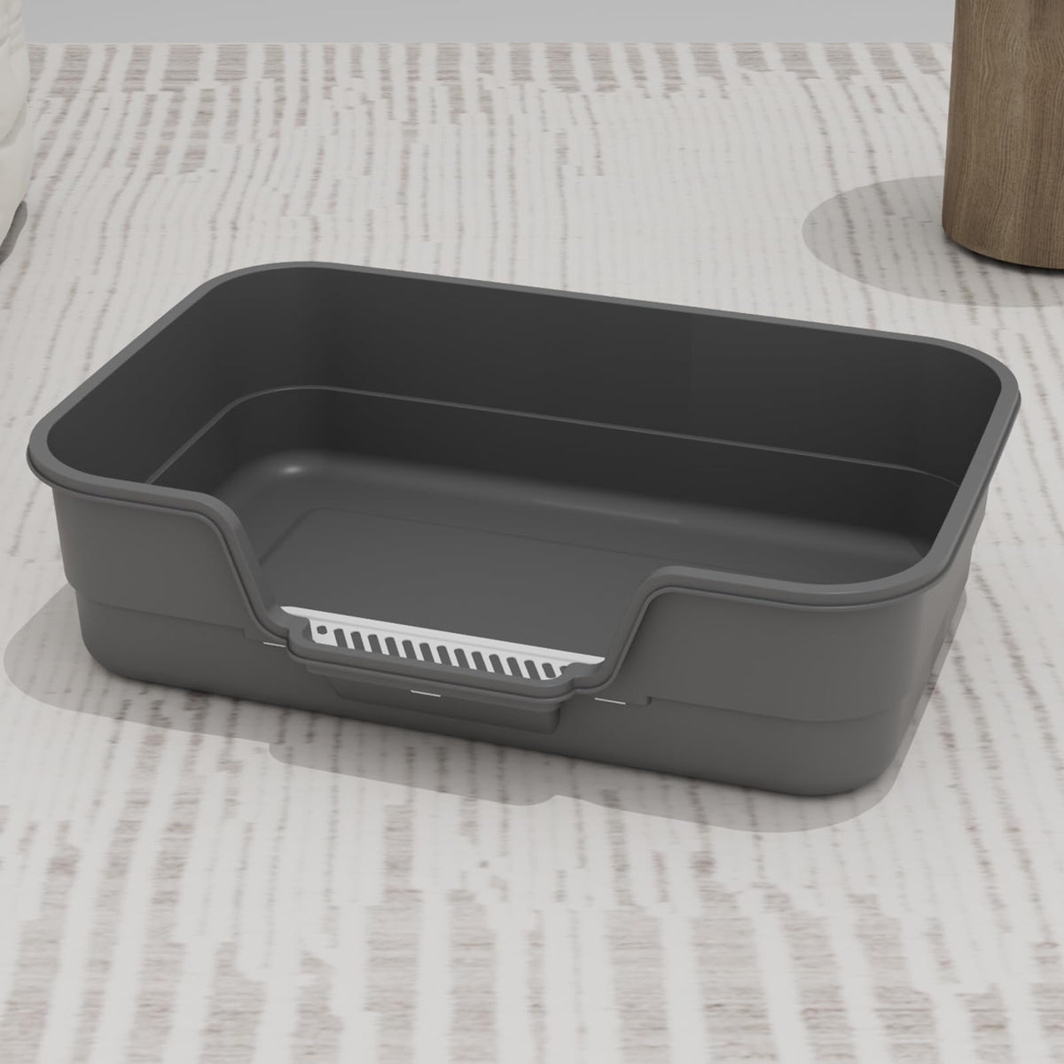 Large High Sides Low Entry Cat Litter Box R2132