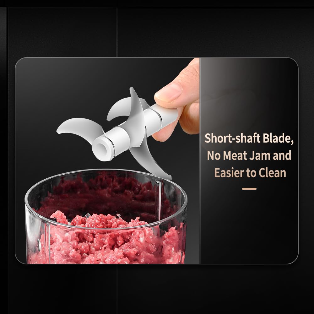 Electric Mini Food Processor, 4-Cup Portable USB, Black Q893