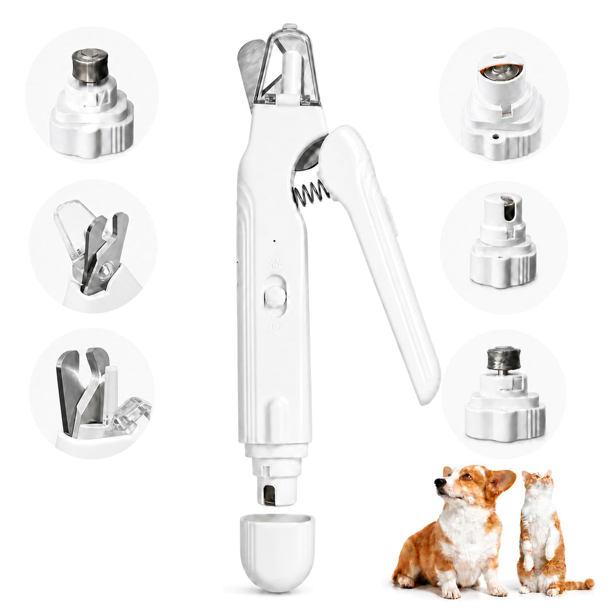 2-in-1 Dog Nail Grinder & Clippers with Light E135