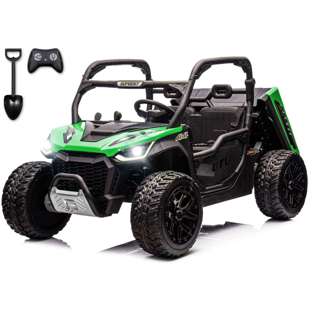 2 Seater 24V 10Ah Ride On Dump Truck with EVA Tires, Green E2106