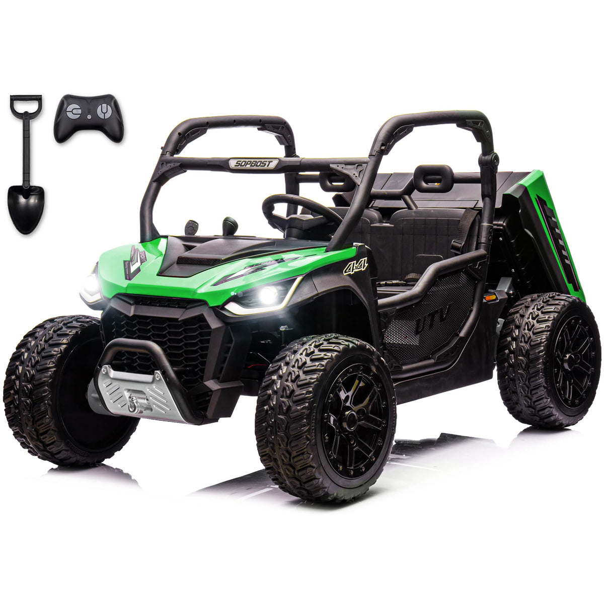 2 Seater 24V 10Ah Ride On Dump Truck with EVA Tires, Green E2106