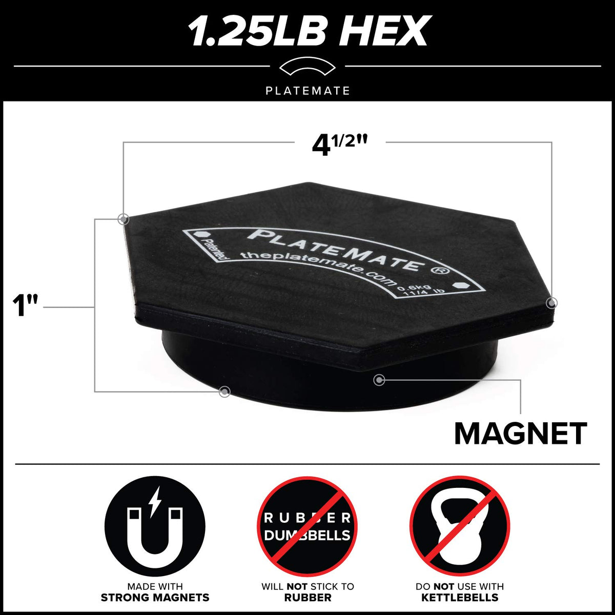 Magnetic Weights 1.25 lbs or 2.5 lbs Hex I5565