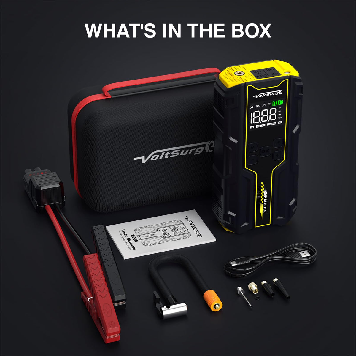 6000A Peak 12V Jump Starter with Air Compressor N62349