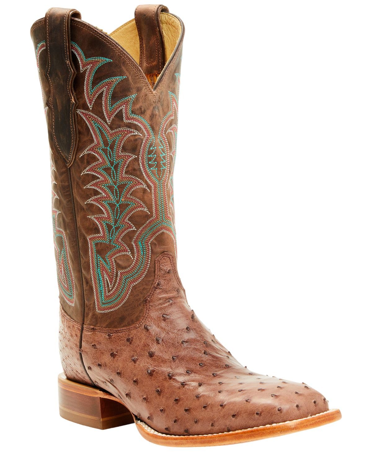Men's Ostrich Western Boot Broad Square Toe O839
