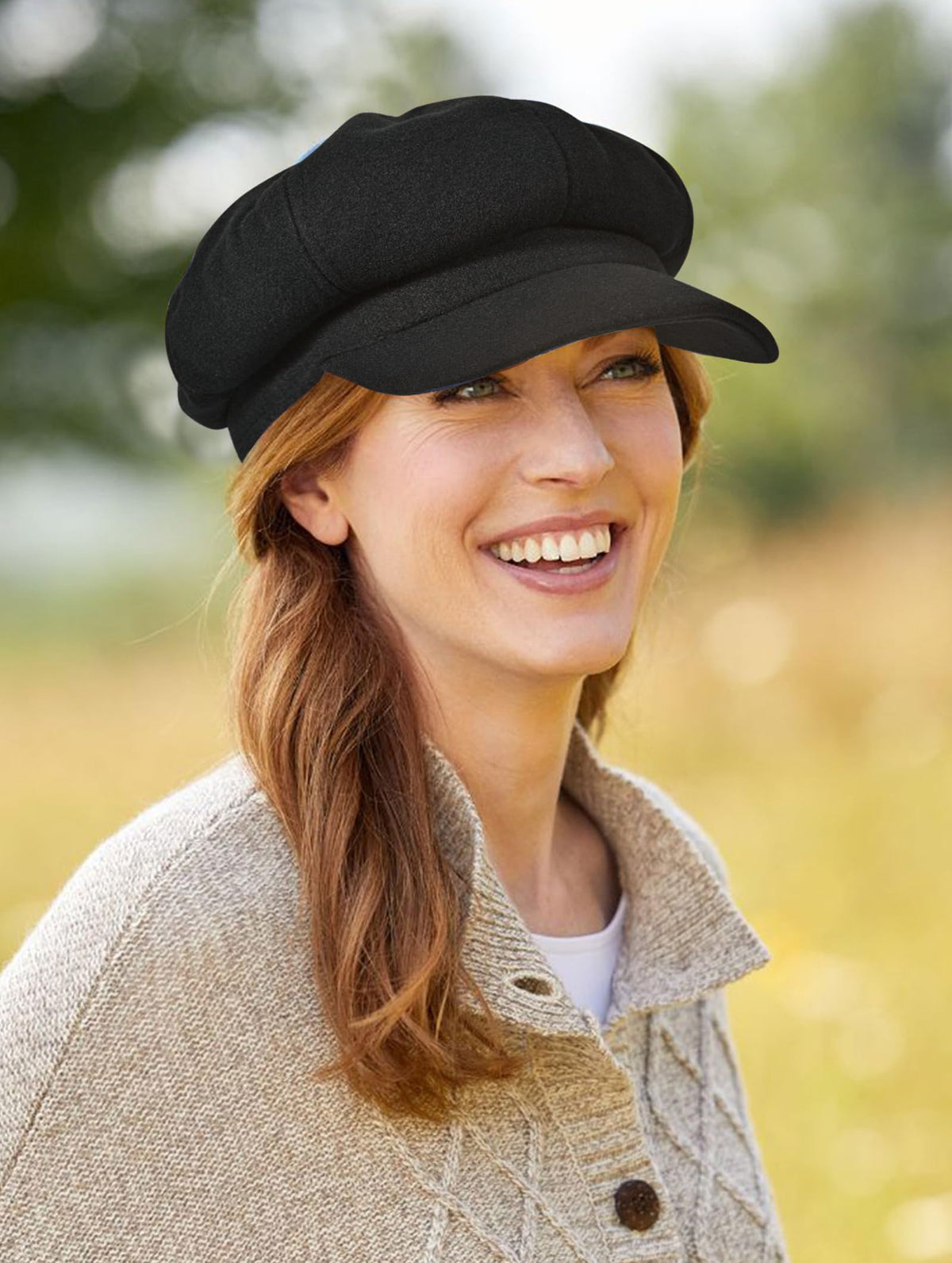 Wool Blend Newsboy Cap O323
