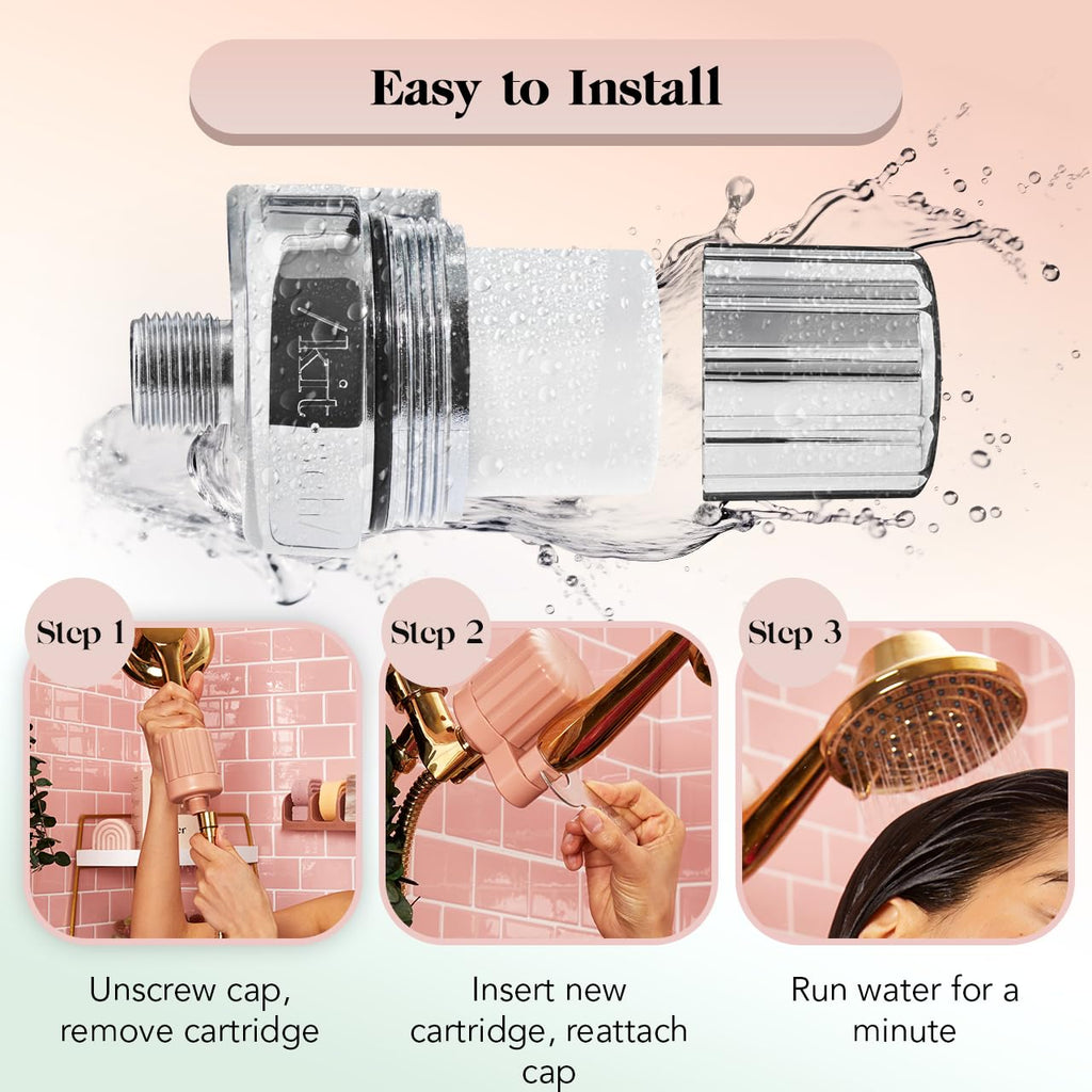 Castor Oil Shampoo + Coconut Oil Conditioner and Shower Filter Bundle K55518
