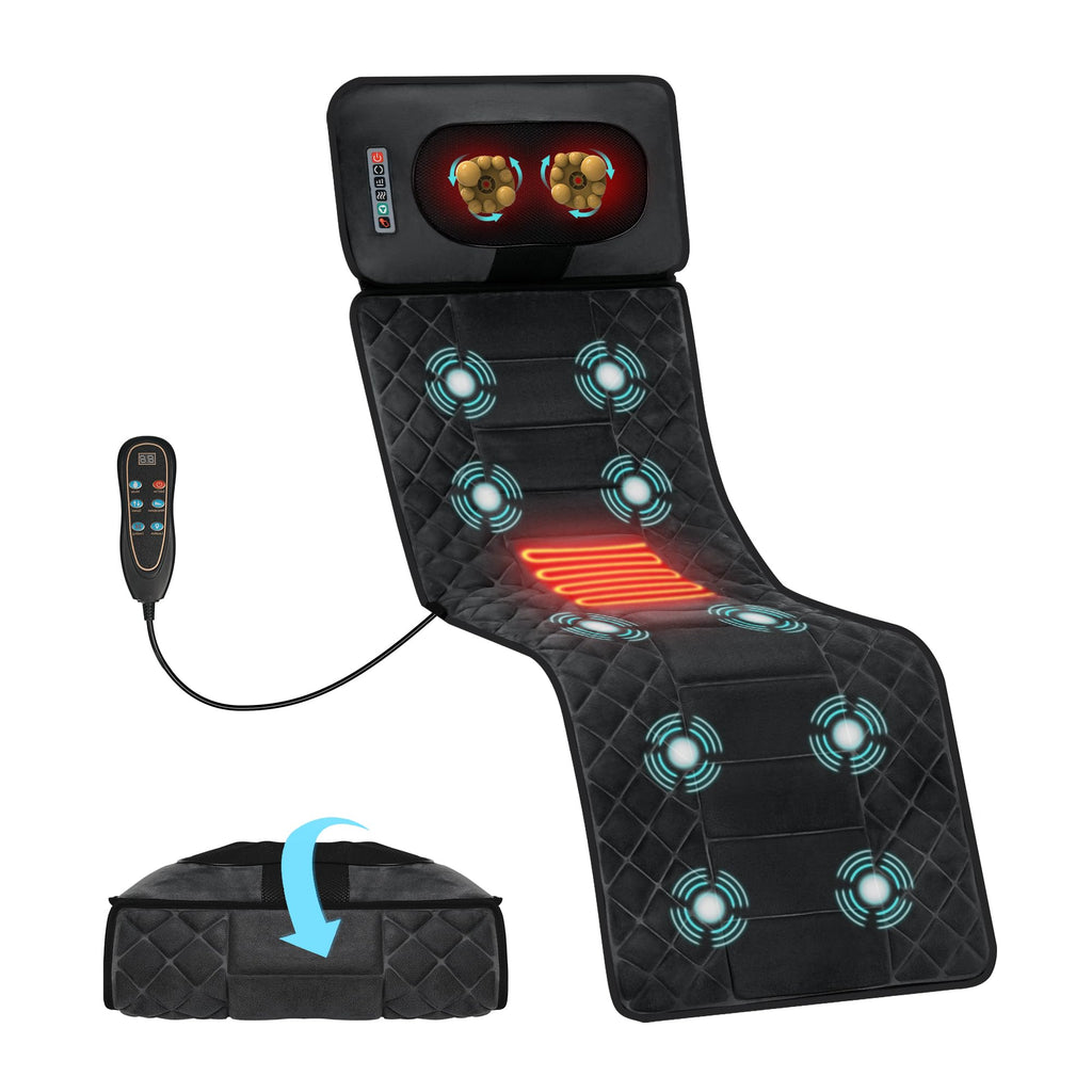 Full Body Massage Mat with Heat 10 Motors 9 Speeds 9 Modes O4047