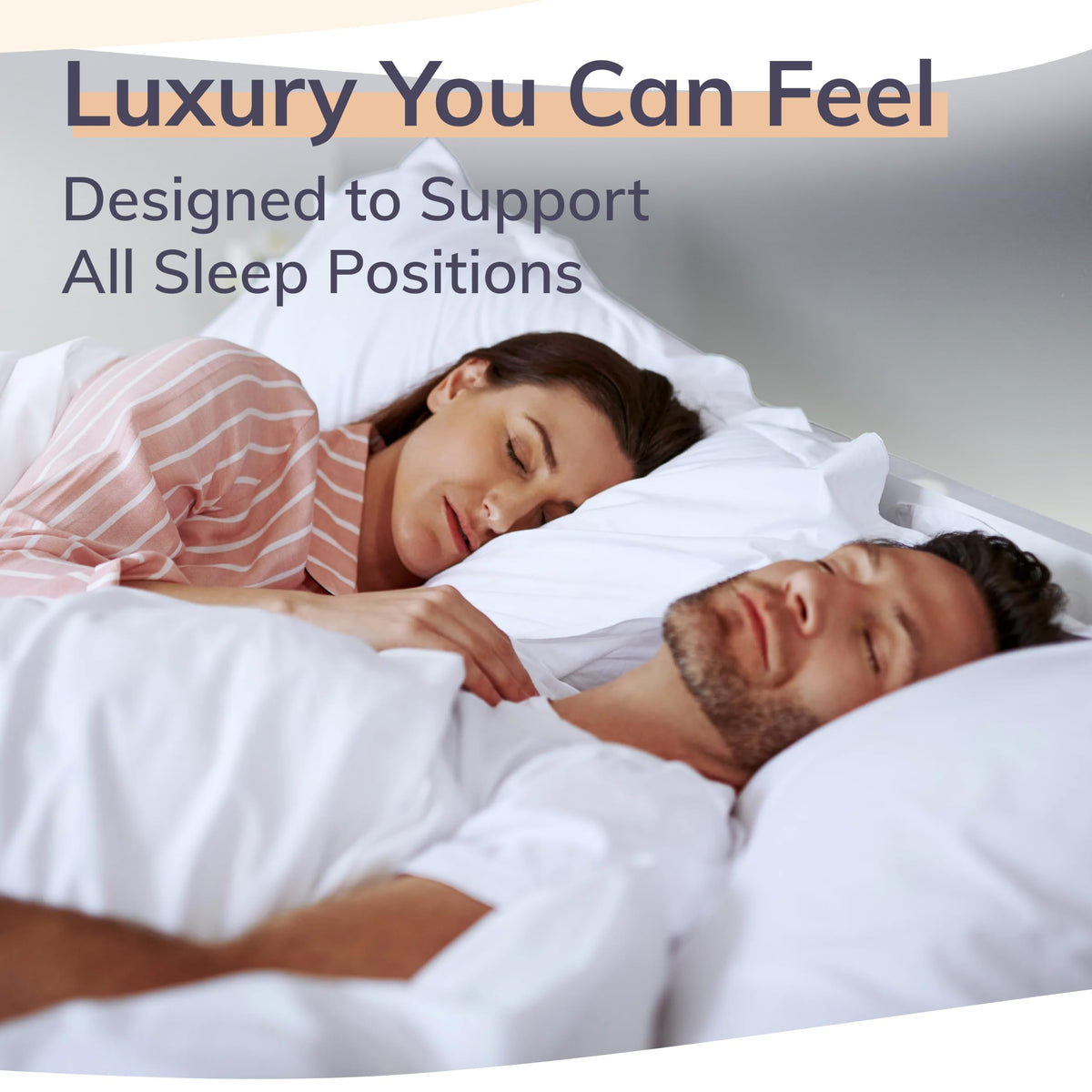 King Size Bed Pillows Set of 2 Cooling Down Alternative G3017