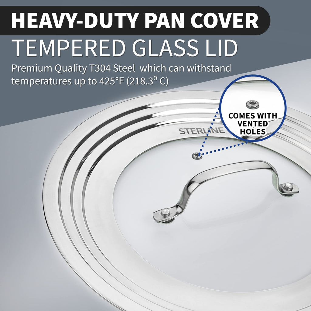 Tempered Glass Universal Lid with Steam Vent S67105