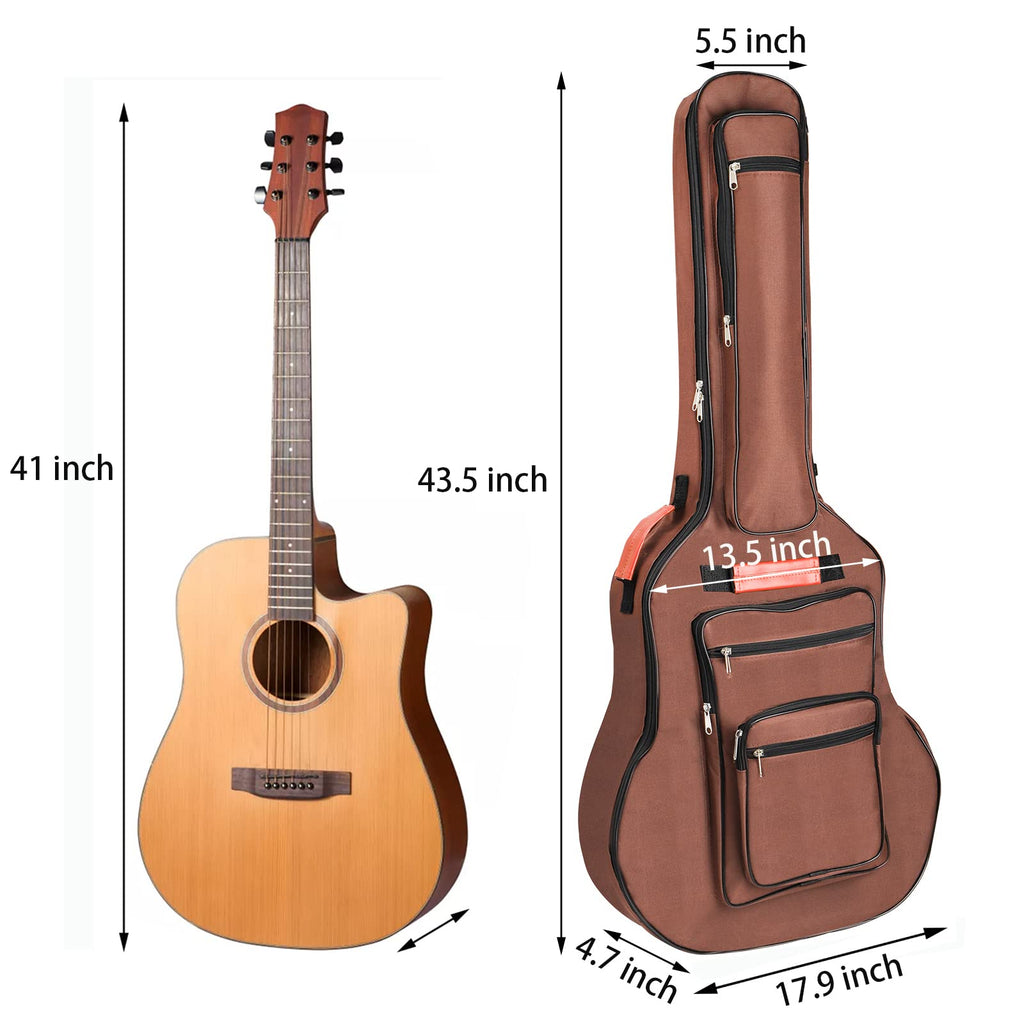 40 41 42 Inches 6 Pockets Waterproof Oxford Cloth Guitar Bag P676