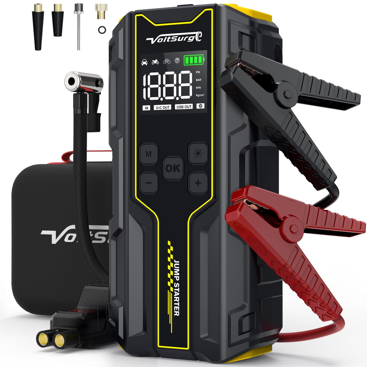6000A Peak 12V Jump Starter with Air Compressor N62349