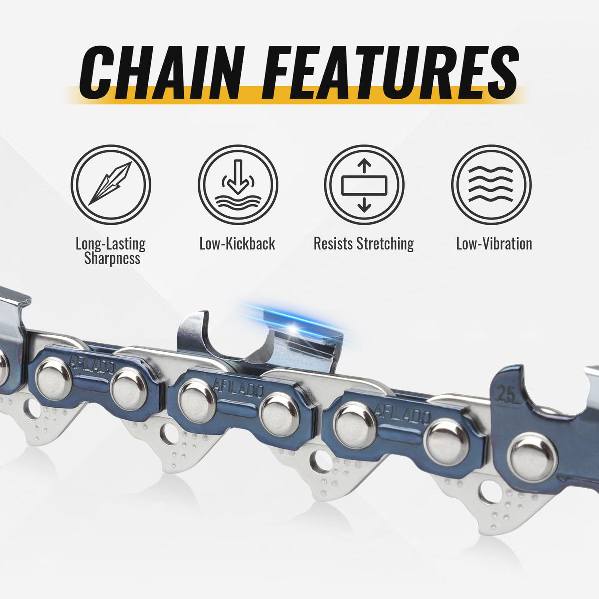 3 Pack 24 Inch Chainsaw Chain 81 Drive Links C130849
