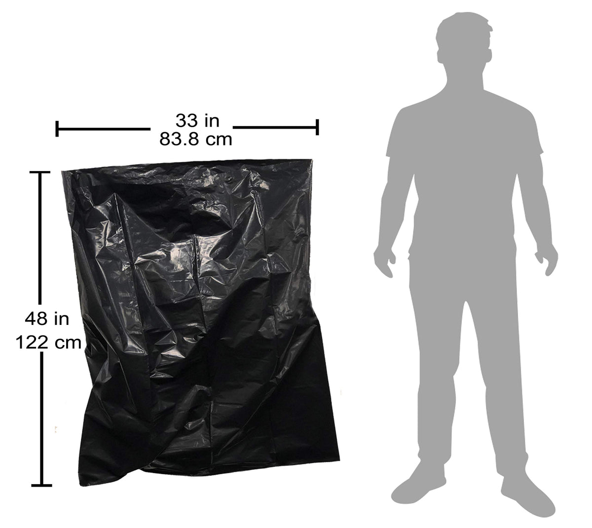 42 Gallon Black Heavy Duty Contractor Trash Bags Q916