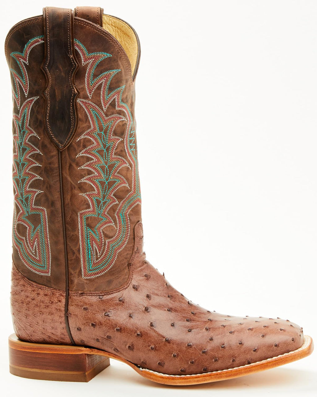 Men's Ostrich Western Boot Broad Square Toe O839