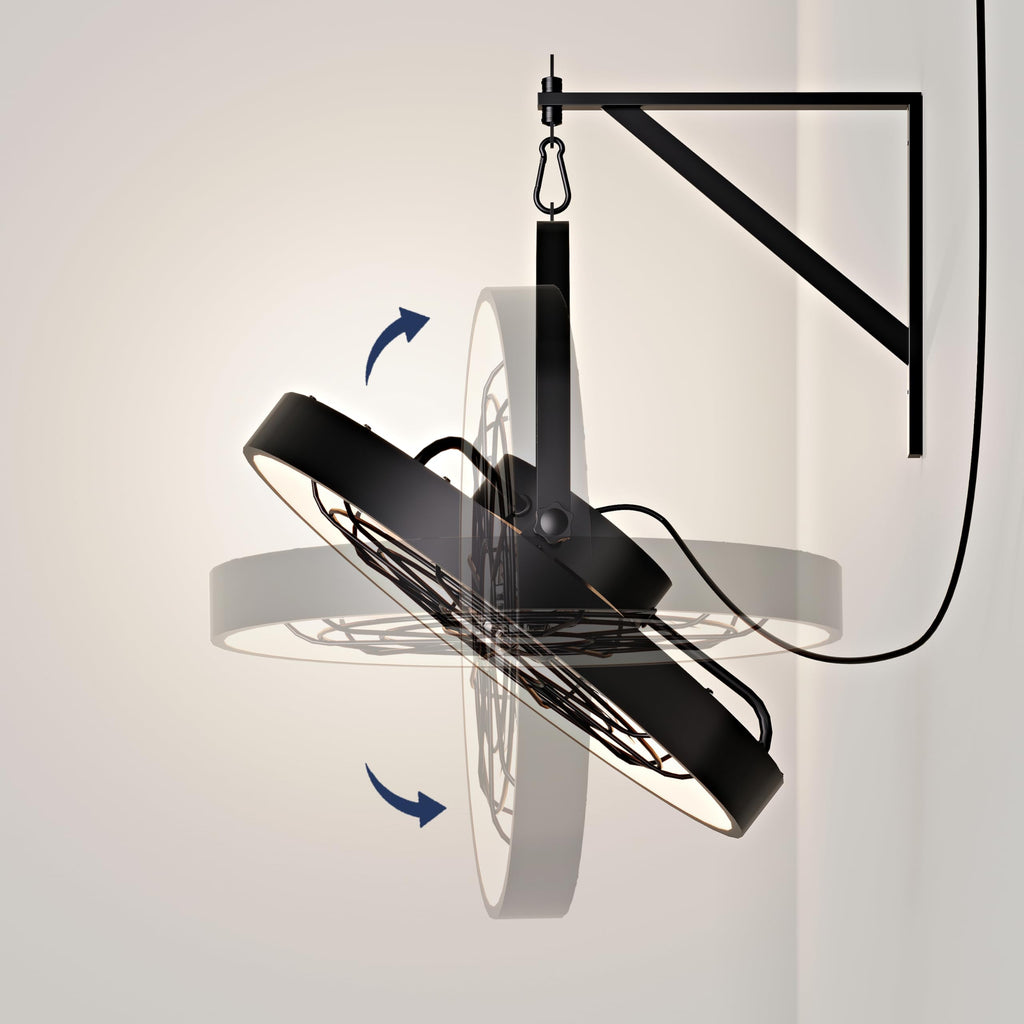 20 Inch Plug In Wall Mount Fan with Light I2892