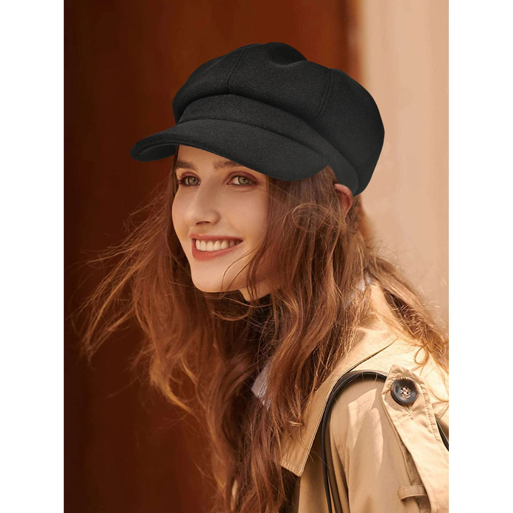 Wool Blend Newsboy Cap O323