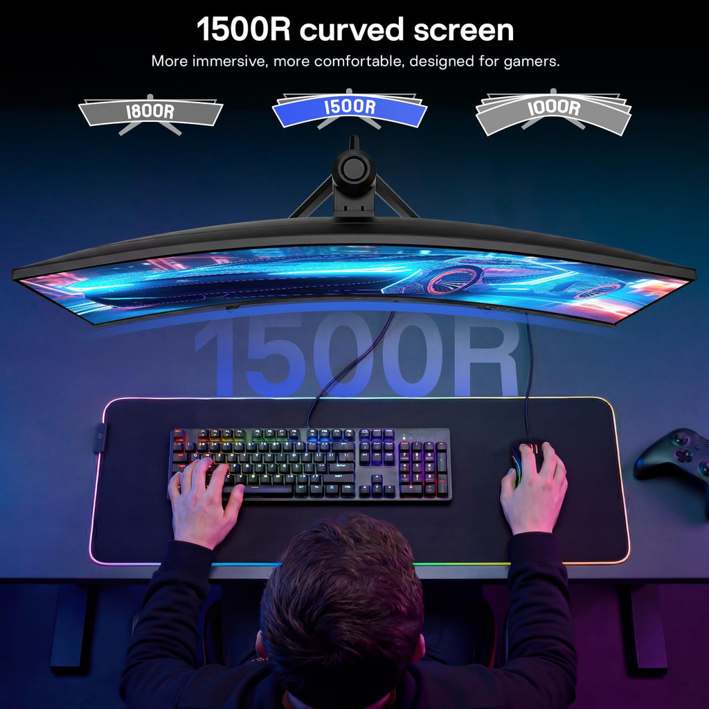 34 Inch 240Hz Ultrawide Curved Gaming Monitor WQHD 1500R HDR400 Q848618