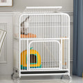 Large 3-Tier Metal Wire Cat Cage with Hammock and Casters E182121